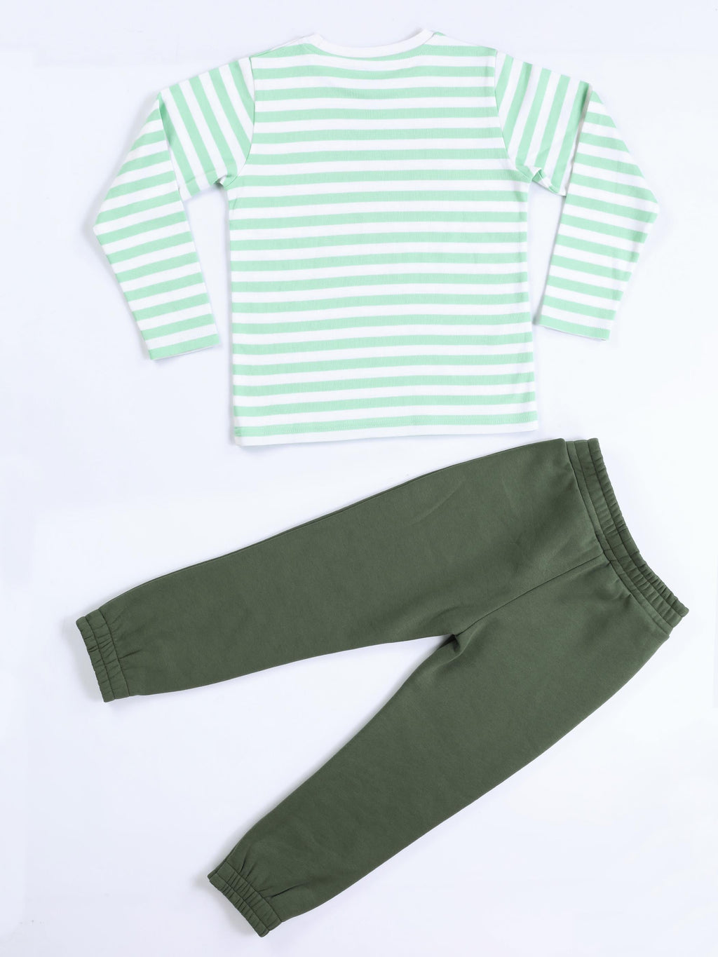 Yeşil Yazılı Dino Jogger +T-shirt Takım - Casabony Kids