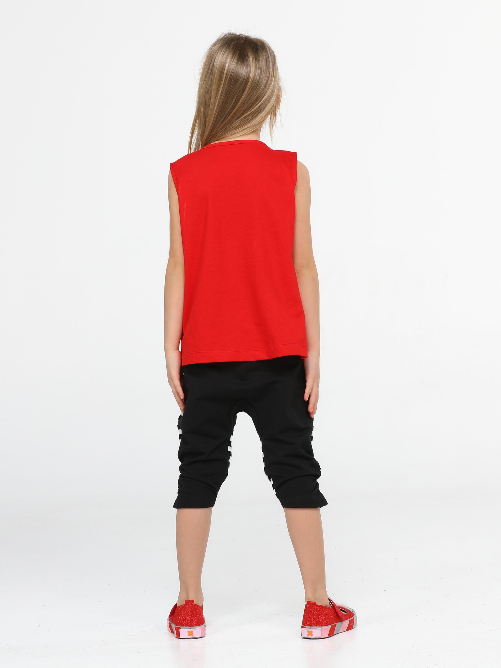 Zebra Çizgili Baggy Kapri Takım - Casabony Kids