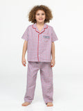 Zzzz Pamuklu Dokuma Ekose Pijama Takım - Casabony Kids