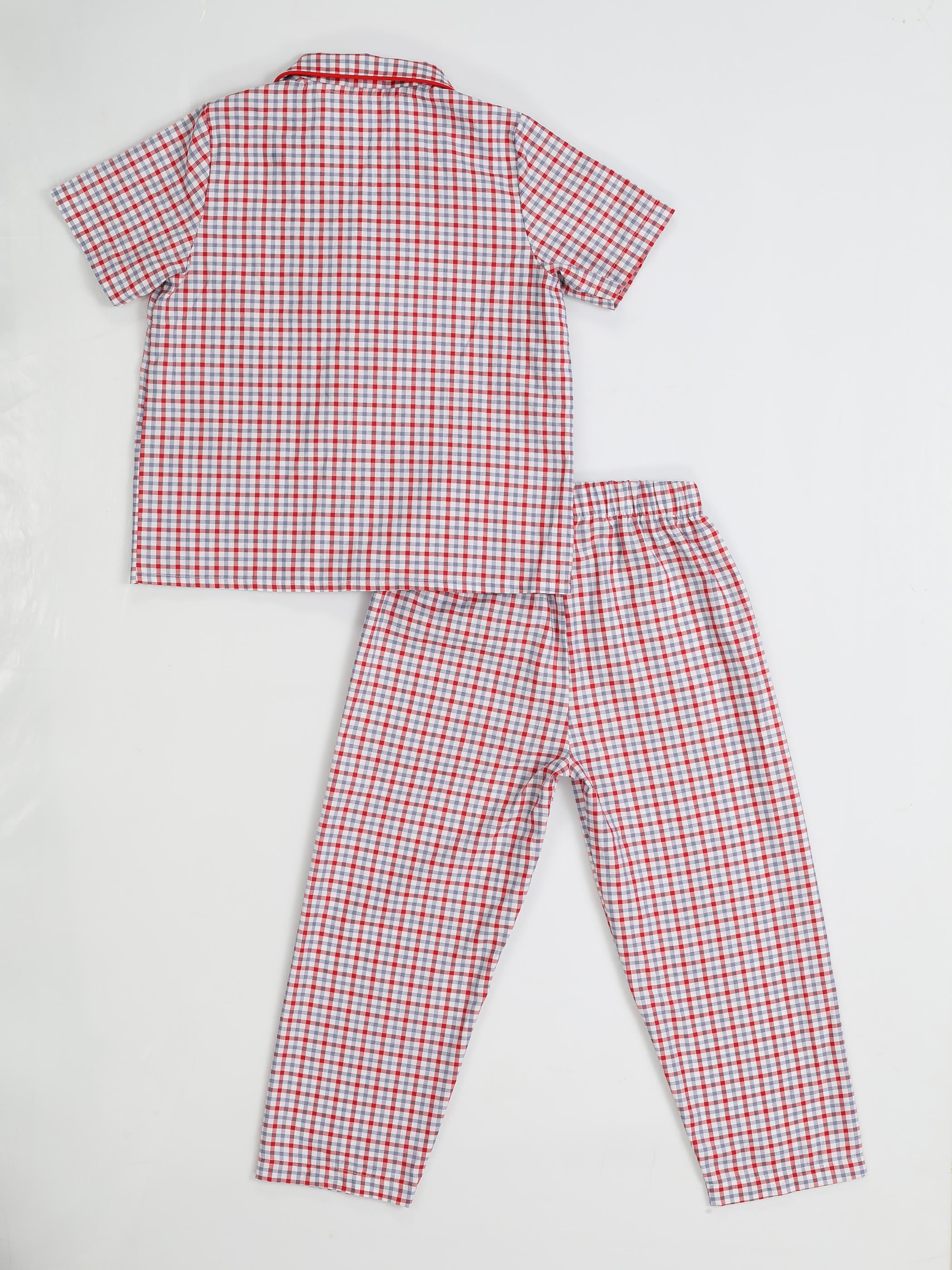 Zzzz Pamuklu Dokuma Ekose Pijama Takım - Casabony Kids